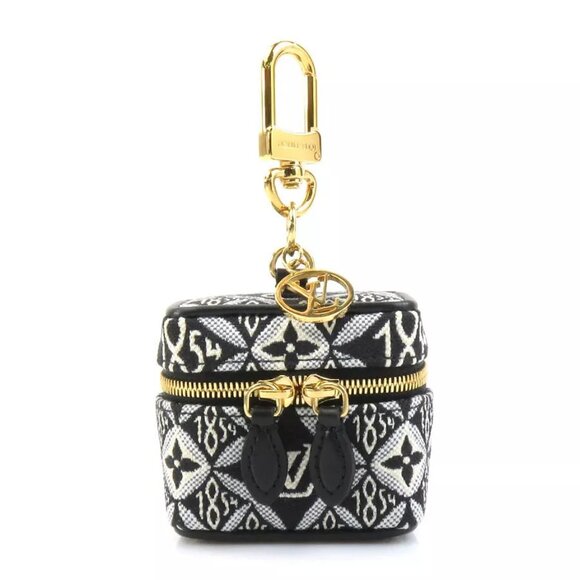 Auth LOUIS VUITTON Porte Cles Vanity Charm Black/White/Gold - Picture 2 of 10